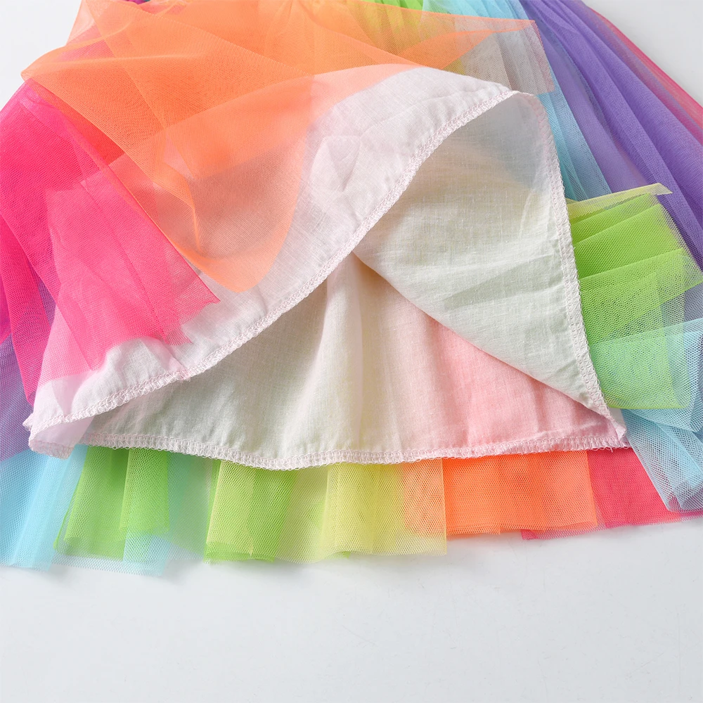 DXTON vestido de verano sin mangas para niñas estilo princesa - imagen 5