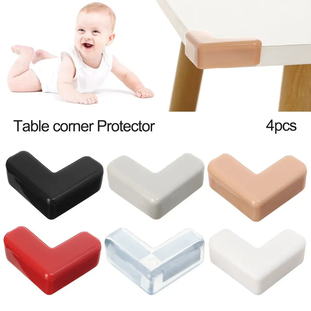 Protectores de esquina de protección de borde de seguridad de escritorio suave, tira anticolisión, Protector de esquina de mesa, 4 Uds. - imagen 2