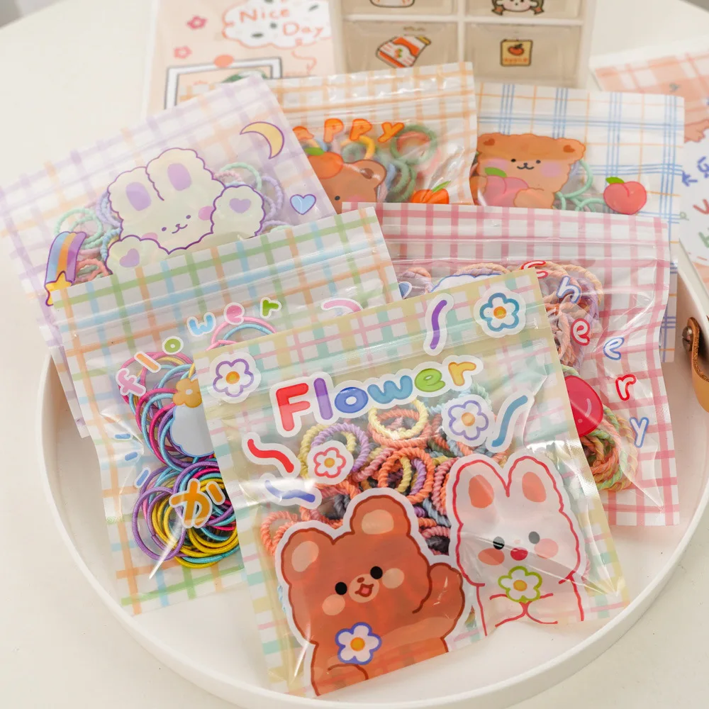 100 Uds. Banda de goma pequeña colorida para niños, lazo para el pelo brillante de alta elasticidad, tocado de cuerda para el pelo de bebé, accesorios para el cabello para niñas y niños - imagen 4