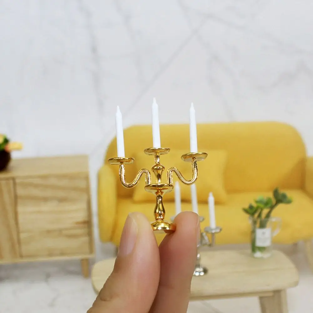 Candelabro miniatura para casa de muñecas – Adorno decorativo - imagen 3