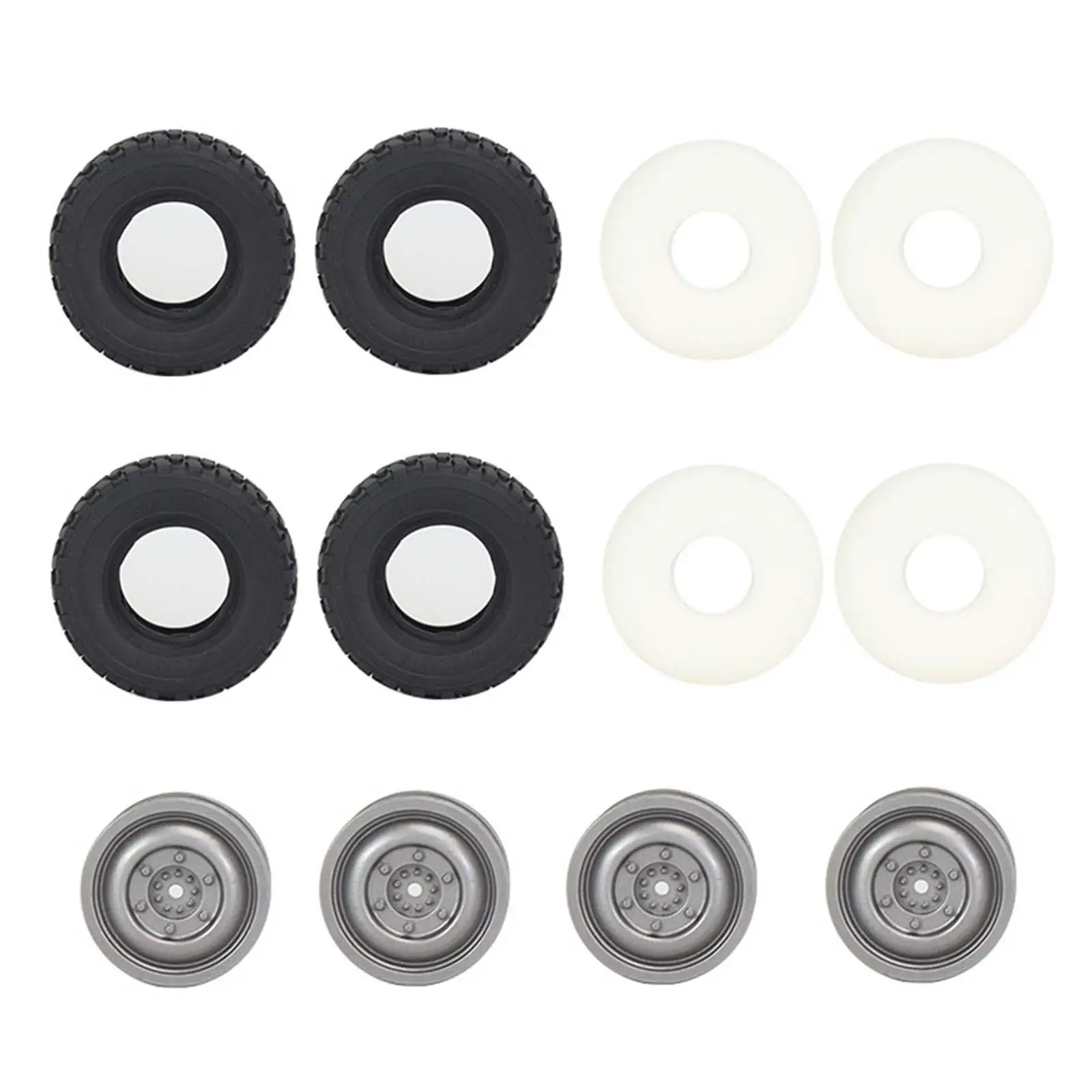 4 Pieces 1/16 Scale Wheel Tires, 72mm Soft Tire, RC Tires, Wheel Tyre for WPL