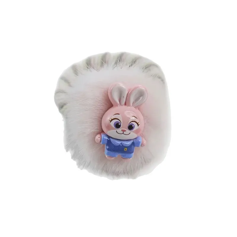 Zootopia, bandas para el cabello de felpa de dibujos animados para niñas pequeñas, Judy Nick, bola de pelo, tocado, accesorios para diadema de alta elasticidad - imagen 5