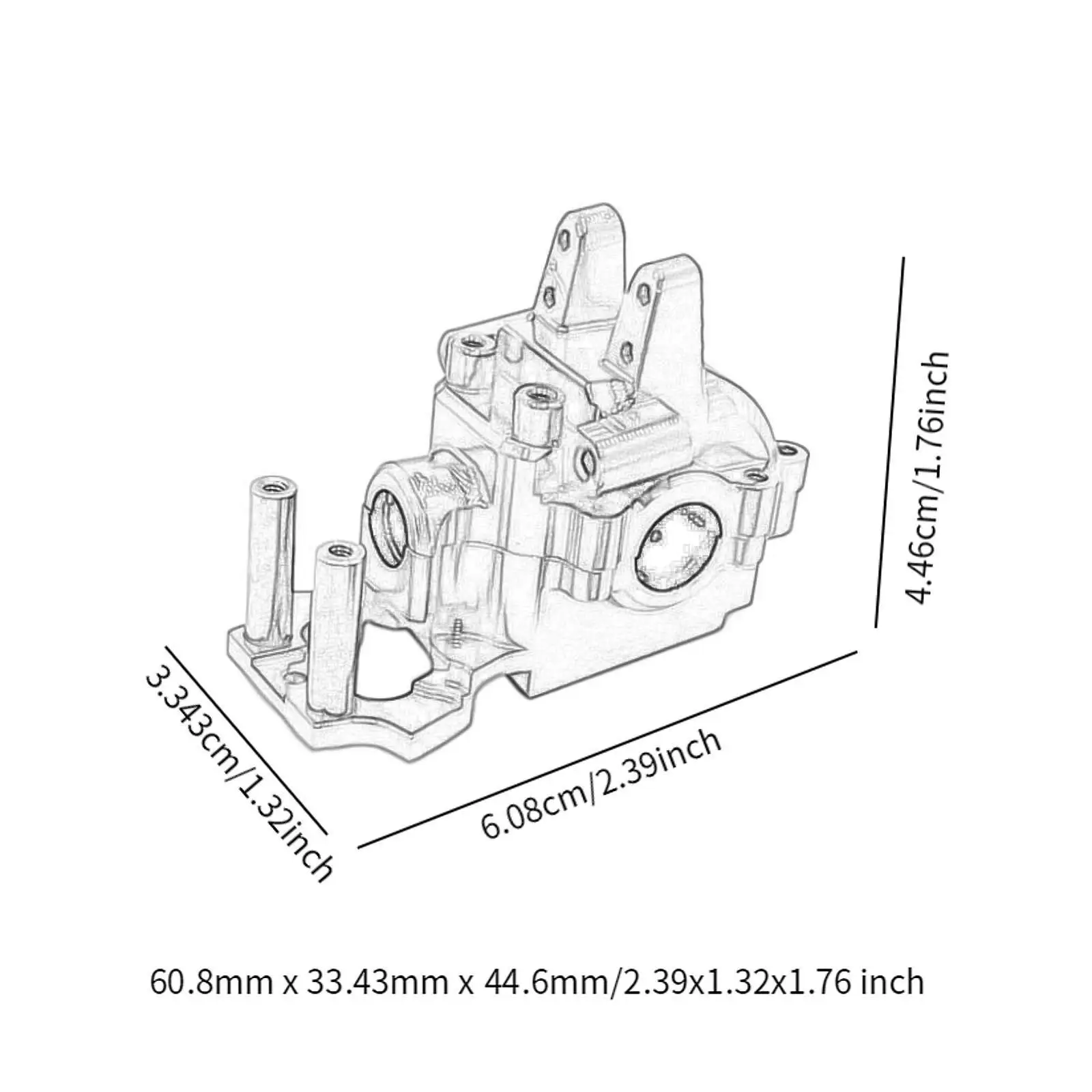 1:14 RC Car Front Gearbox Cover Easy to Install Modification Spare Parts Sturdy Aluminum Alloy for 14302 14209 14301 14210 Model