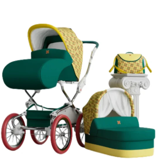 Cochecito de paisaje parm leal con marco de aleación de marca isablle para bebé de 0 a 4 años - imagen 2