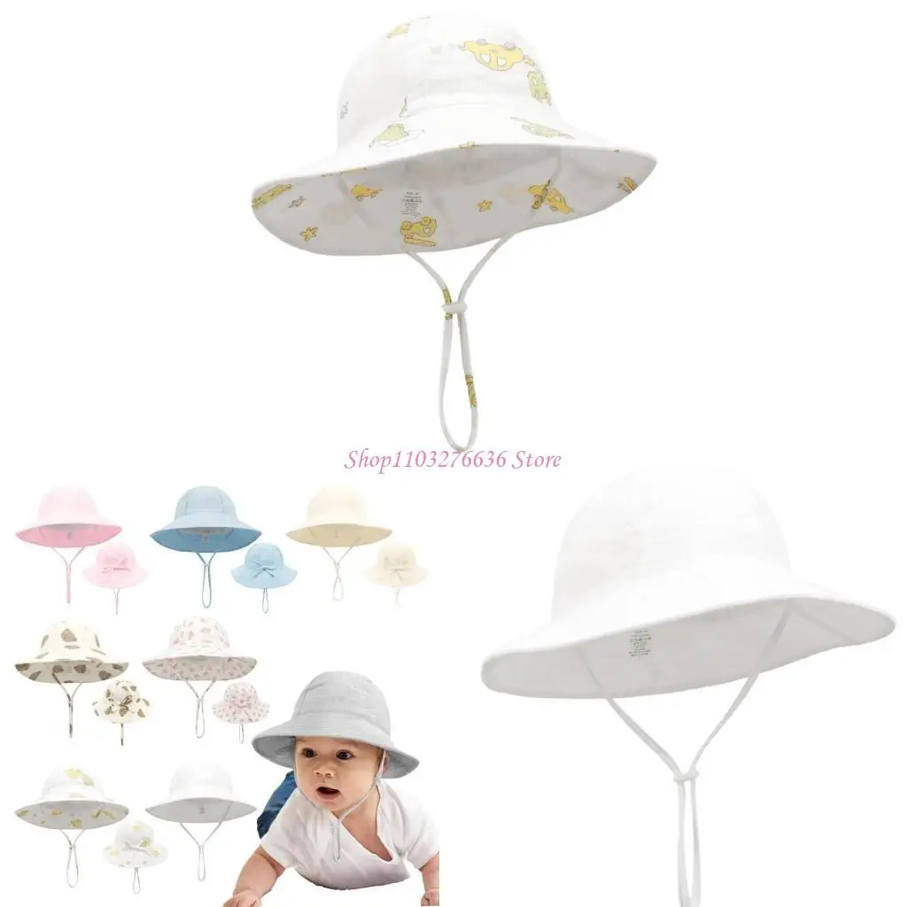 Sombrero solar de cubo para bebés con correa barbilla ajustable UPF50+ - imagen 5