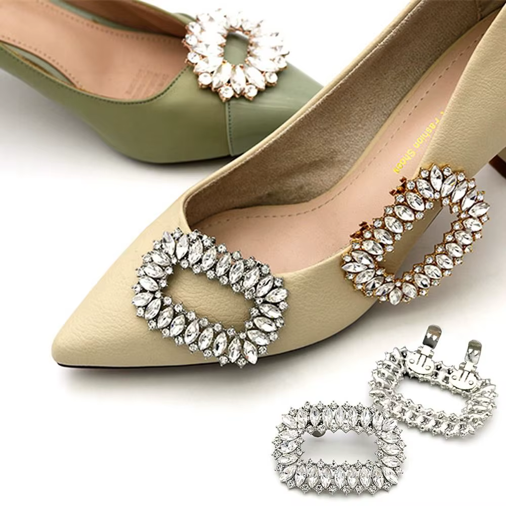 Clips de cristal para zapatos de niña – Hebilla decorativa con dije - imagen 3