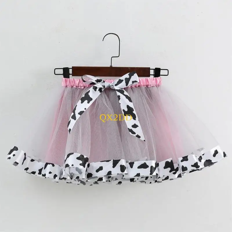 QX2D 2 unids/set falda tutú para niñas con tendencia actuaciones en escenario Vestido corto baile - imagen 5