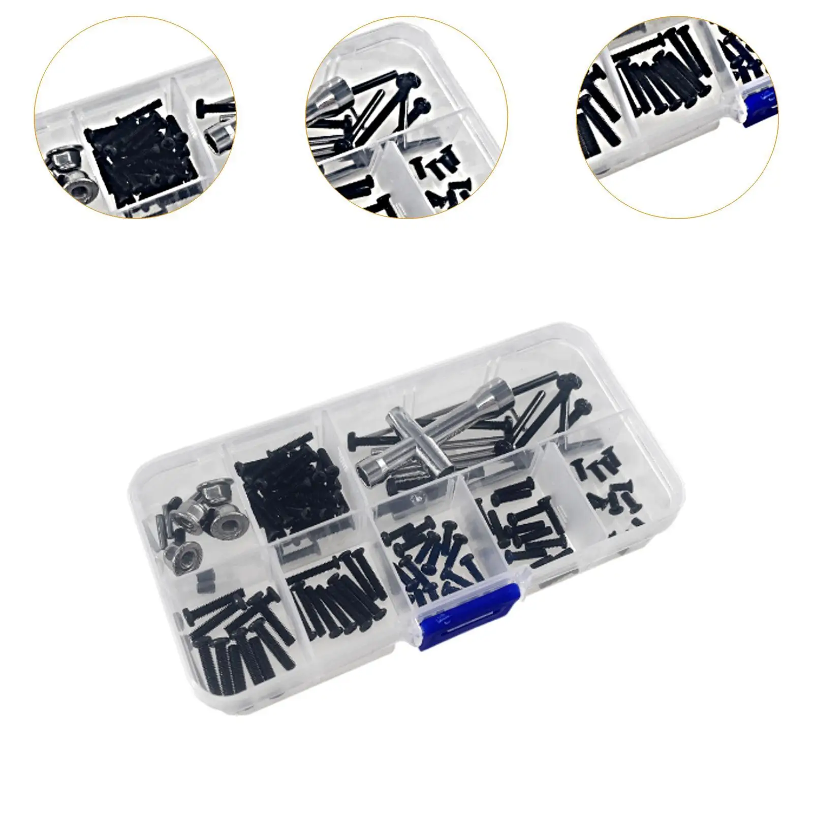 RC Car Screw Kit with Storage Box Repair Tool for 16207 16208 1/16 RC Car