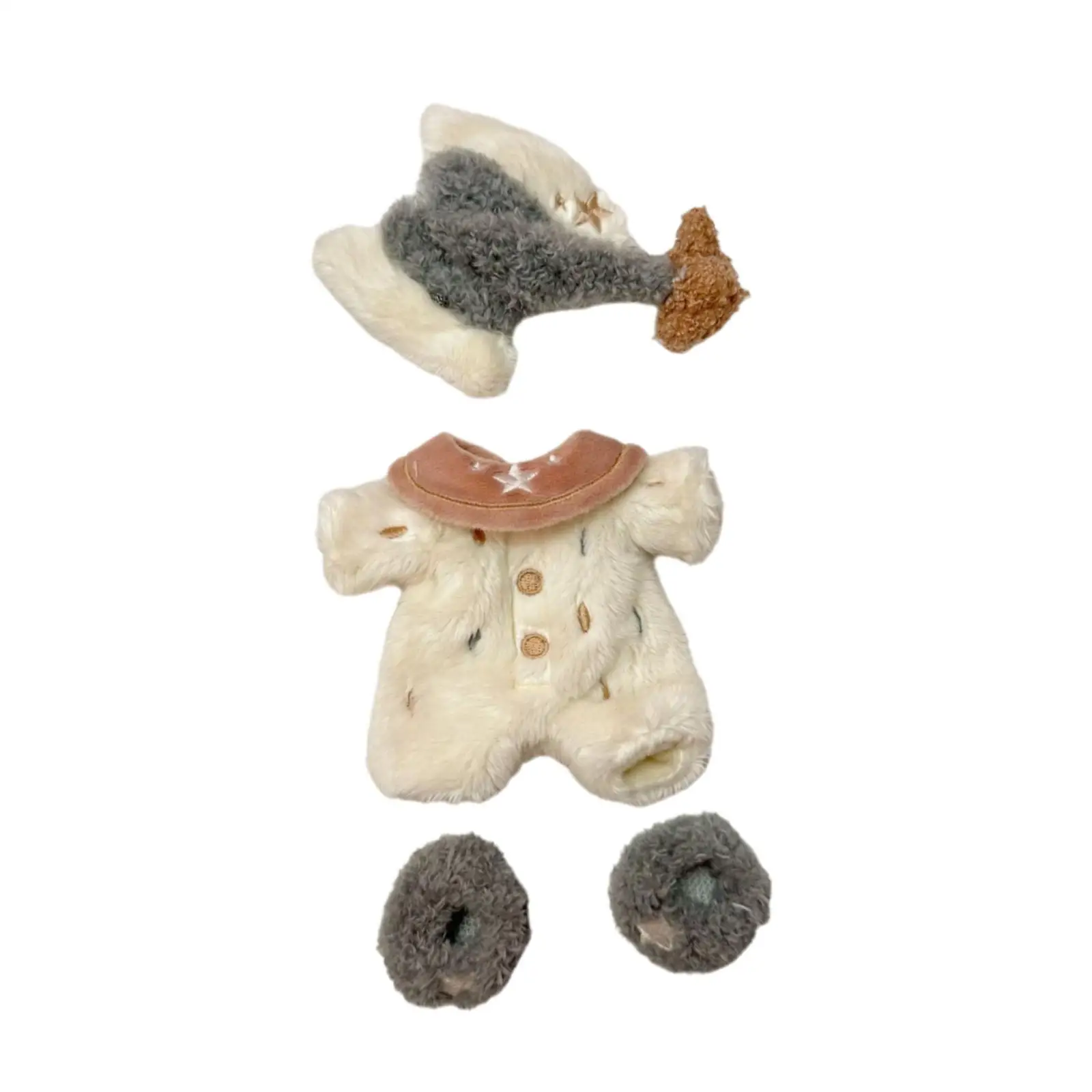 6.69in Plush Doll Clothes Adorable Decor Dress up Costume Accessories Trendy