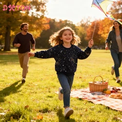 DXTON Camiseta algodón estampado unicornio para niña
