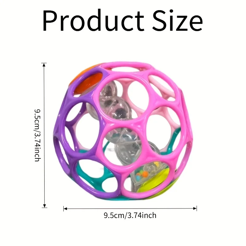 Bola de agarre de mano con agarre para bebé, combinación de 4 colores, diseño recortado para mejorar el agarre y la flexibilidad, regalo ideal para vacaciones - imagen 2