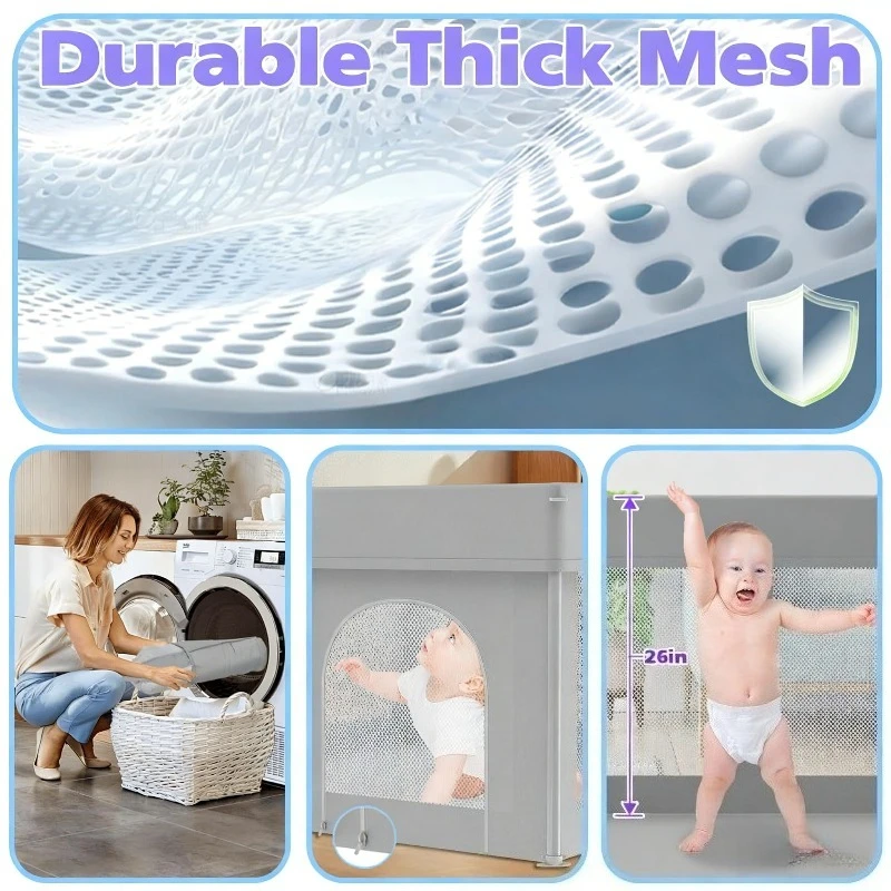Barrera plegable de seguridad para bebés – Protección en escaleras - imagen 3