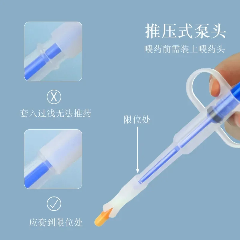 Aplicador de pastillas para mascotas, jeringa para gatos y perros, alimentador de medicina, suministros repelentes de insectos, puede agitar pastillas, gatos y perros, alimentador de agua para mascotas - imagen 3