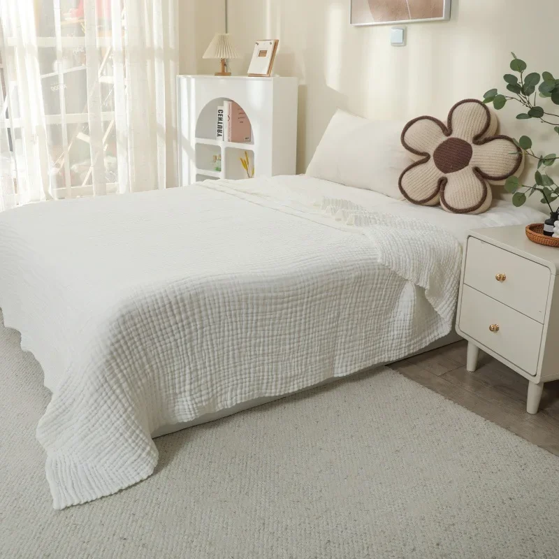 Manta de algodón suave para bebé, mantas de muselina de gasa de 6 capas de talla grande, ropa de cama para niños y adultos, colcha suave de verano, Toalla de baño envolvente - imagen 3