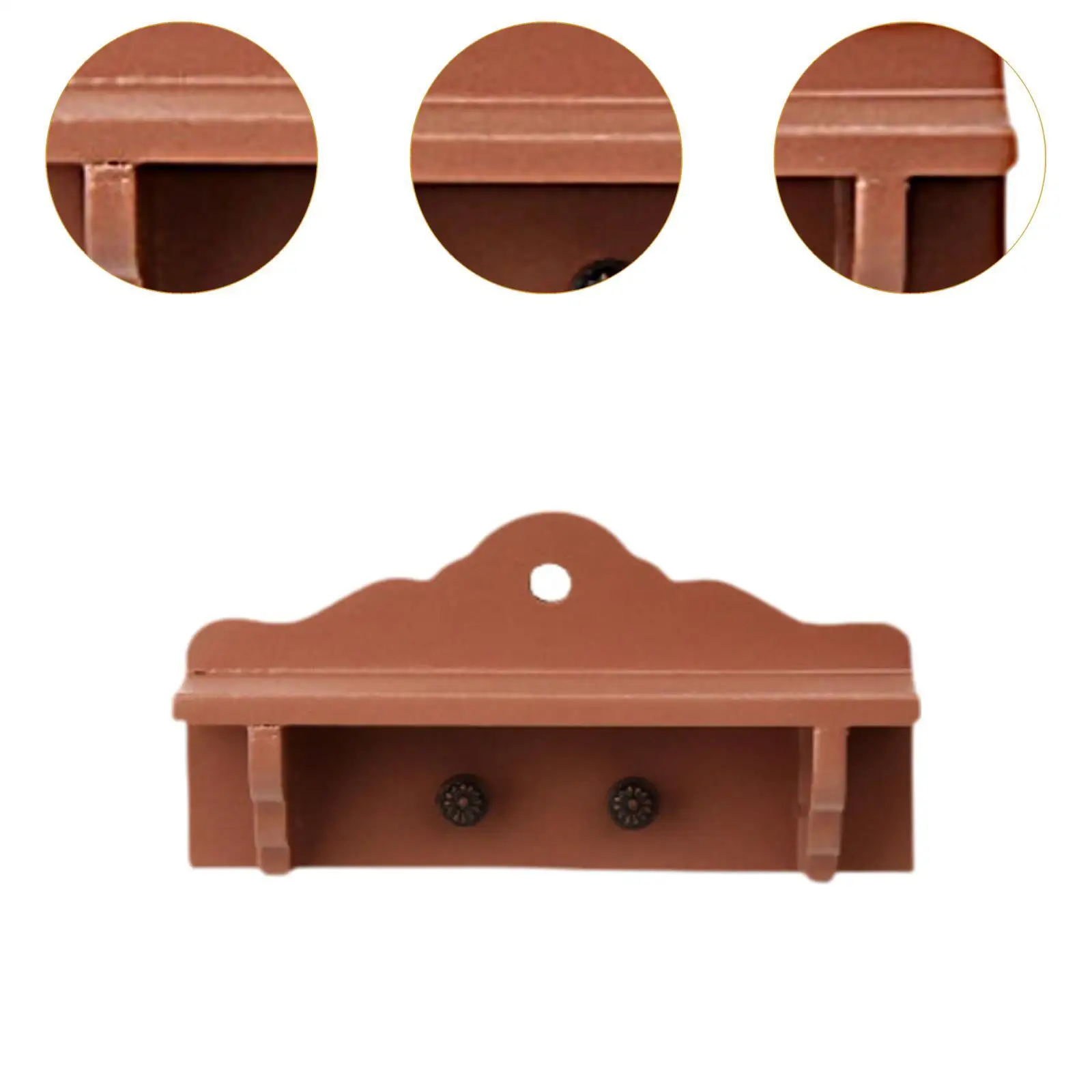 Wooden Coat Rack Pretend Play Toys Dollhouse Accessory Simulation Clothes Hange for Home Photo Prop Life Scene Bathroom Decor