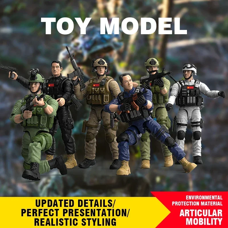 Modelo de soldado de juguete para niños, figura de acción libre móvil con 15 articulaciones, decoración de arma, juego de simulación, muñeco de guerra militar, regalo para niños, 1/9 - imagen 2
