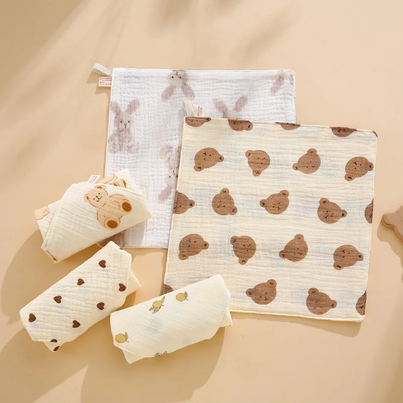 Toallitas de gasa para bebé suaves y absorbentes con estampados - imagen 3