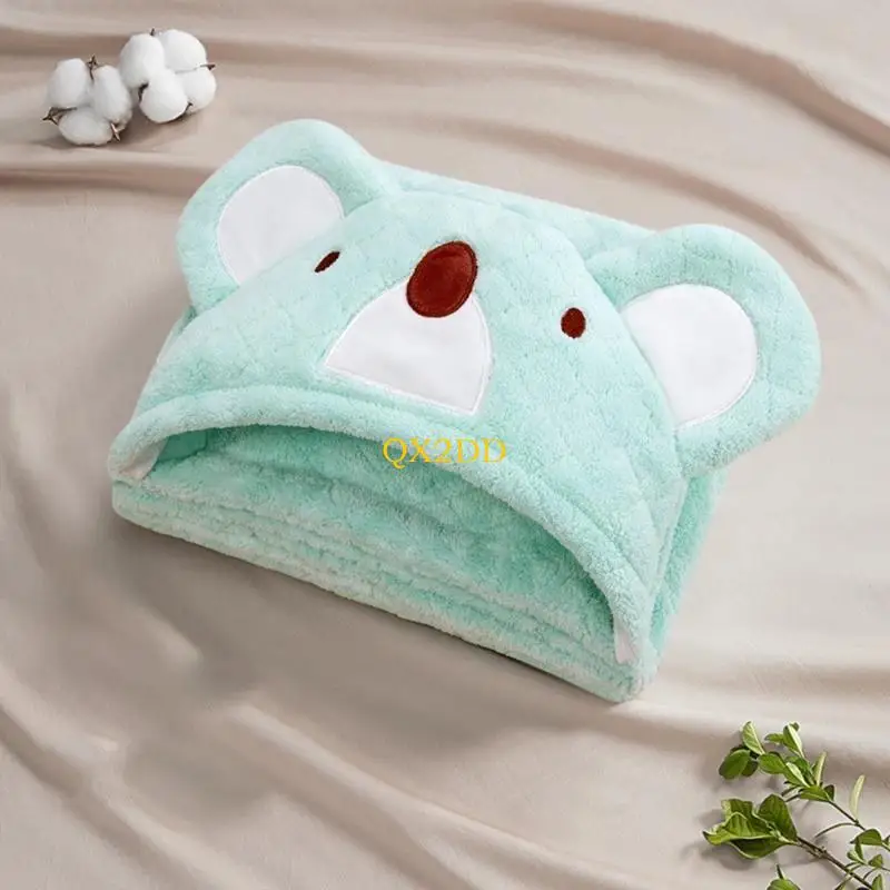 Poncho de toalla infantil con capucha suave y dibujos animados