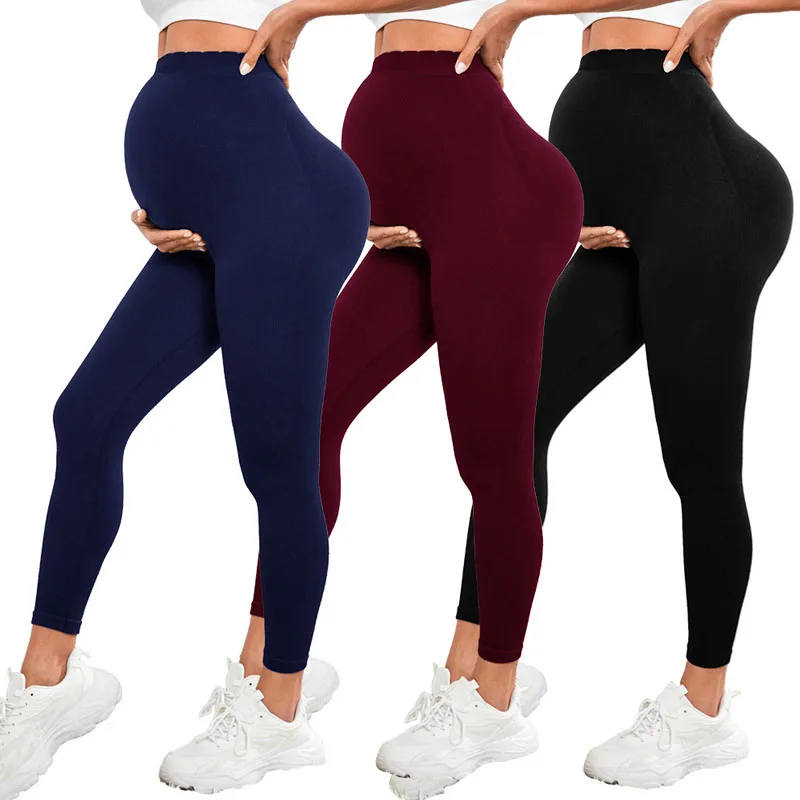 Nuevo Yoga antibacteriano mujeres embarazadas algodón embarazo maternidad pantalones Leggings de alta calidad