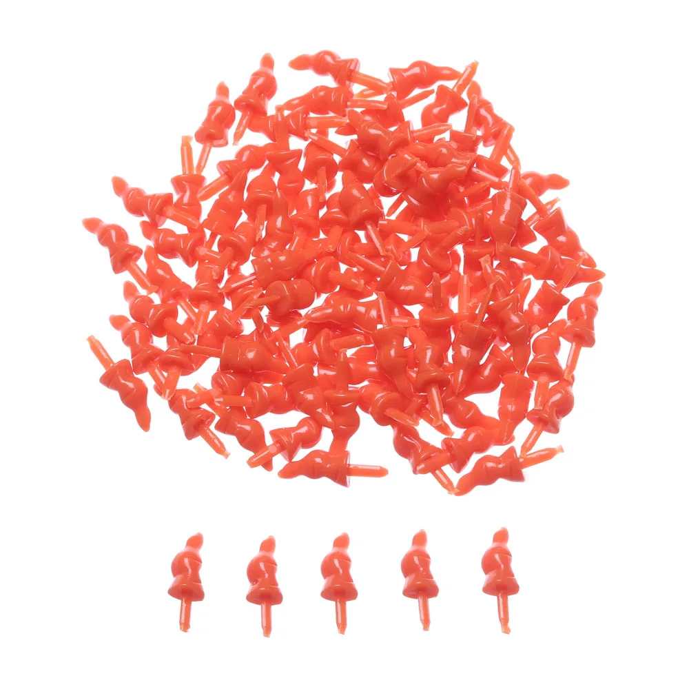 Muñeco de nieve de plástico de 100 piezas, muñeco de peluche de nariz roja, marionetas de animales, nariz de Papá Noel, accesorios de Juguetes