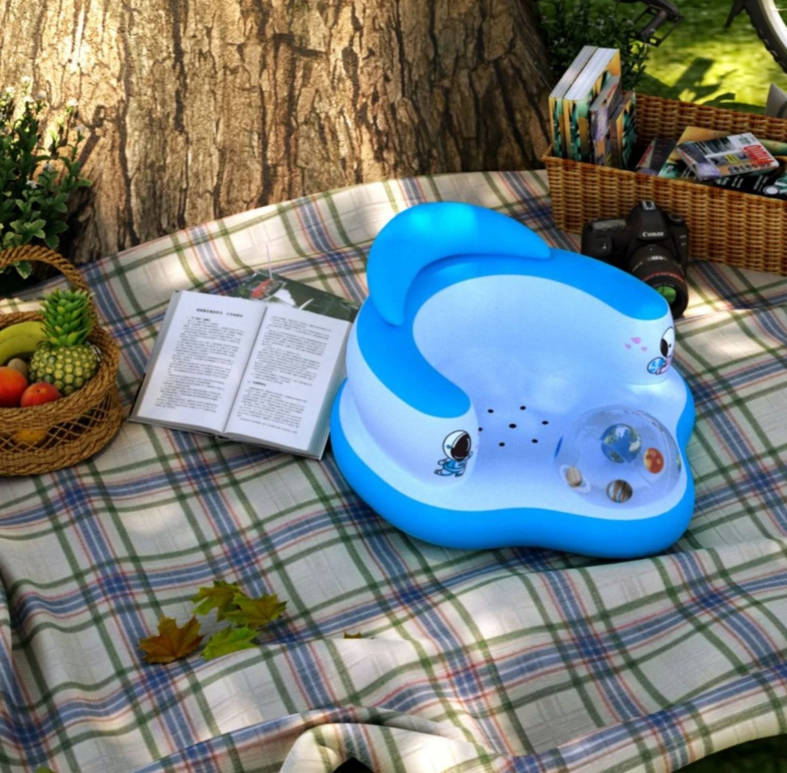 Silla de baño inflable portátil multifuncional para bebé - imagen 3