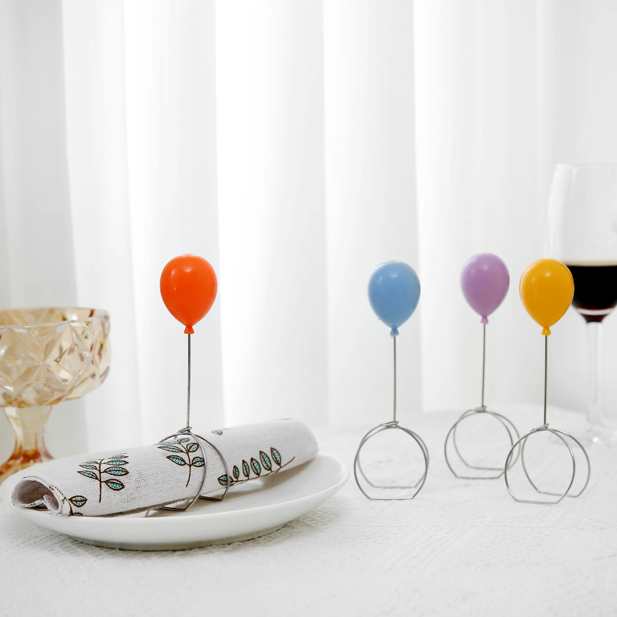 Servilletero de Globo Decorativo y Reutilizable para Mesa Infantil