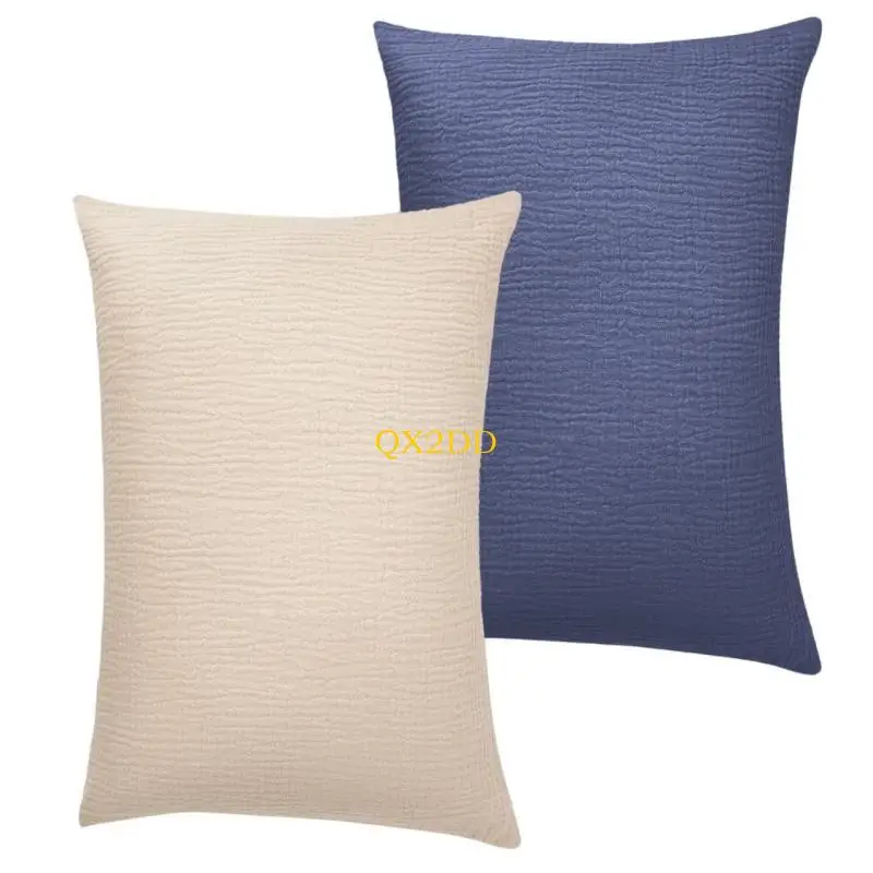 QX2D 2pcs Cubierta protectora almohada transpirable y suave Cas almohada algodón para niños pequeños - imagen 5