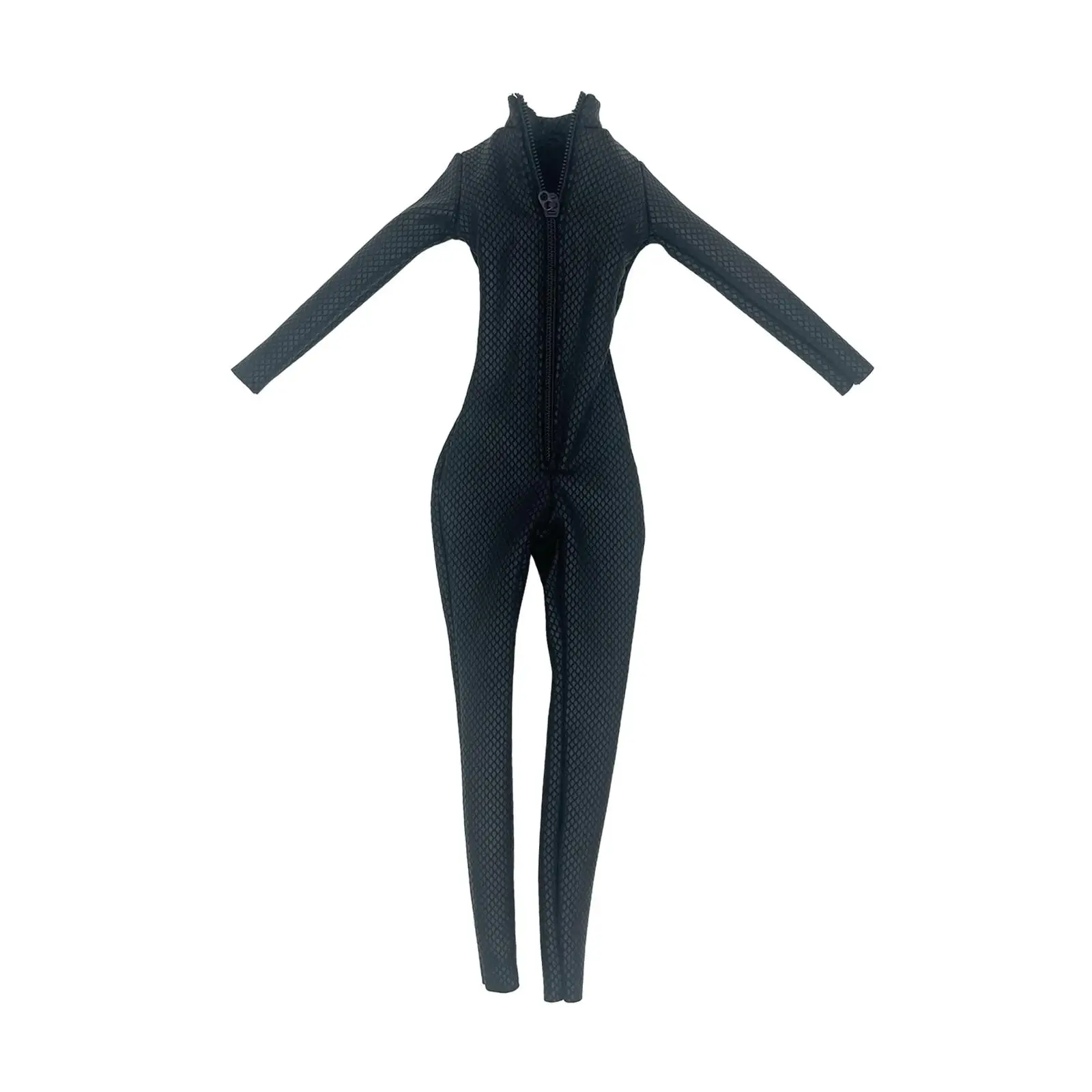 1:6 PU Leather Jumpsuit Handmade Doll Clothes for 12in Doll Model Figures