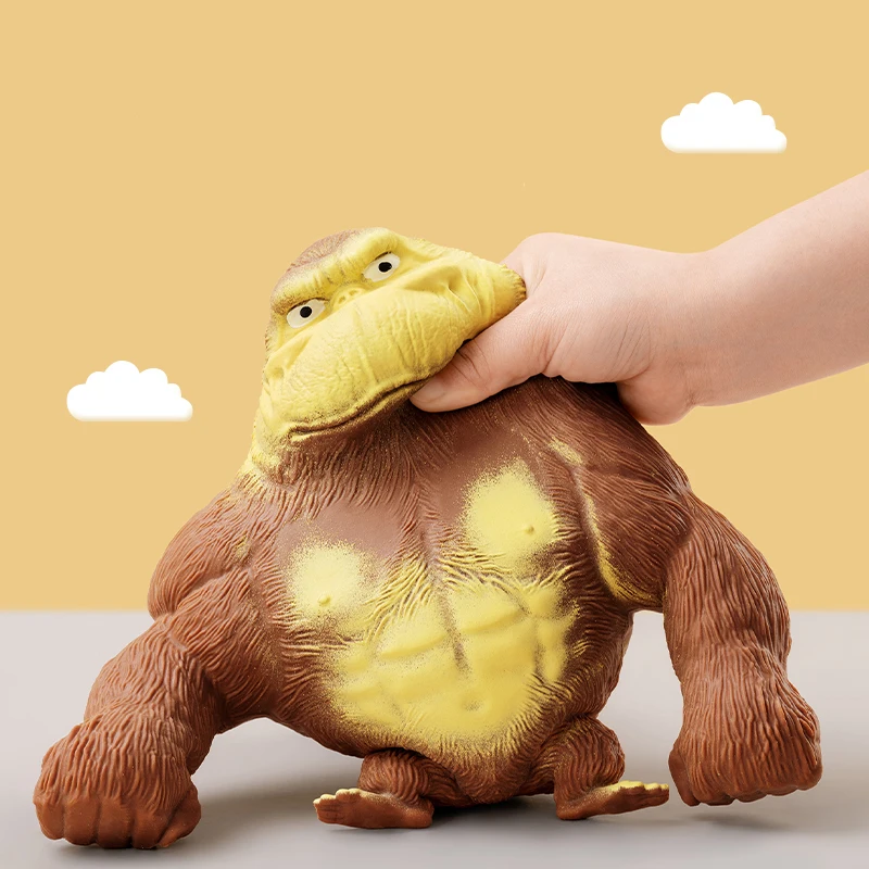 Novedad antiestrés orangután Fidget juguete Squishy mono elástico divertido descompresión gorila juegos para aliviar el estrés juguete para niños