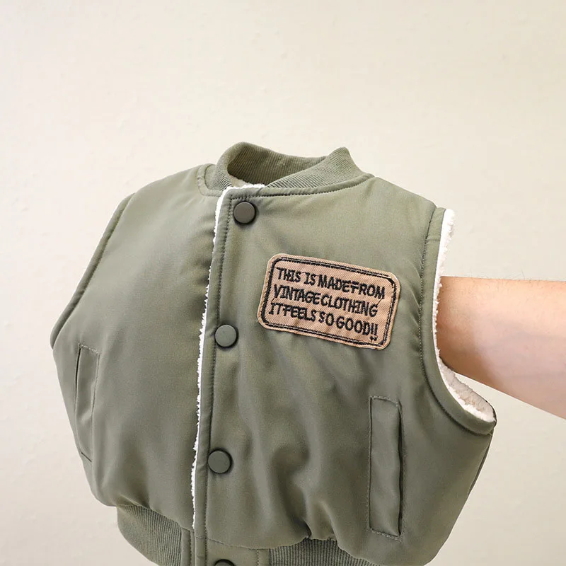 MILANCEL chaleco polar infantil estampado de otoño para diario - imagen 3