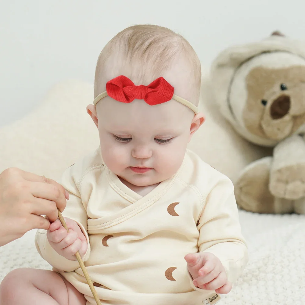 Diademas elásticas con lazo de encaje para bebé niña - imagen 4