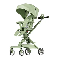 Cochecito de bebé 2 en 1: asiento reversible, plegable y cómodo