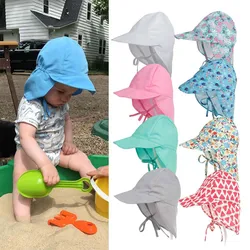 Gorra infantil de ala ancha con protección UV para verano