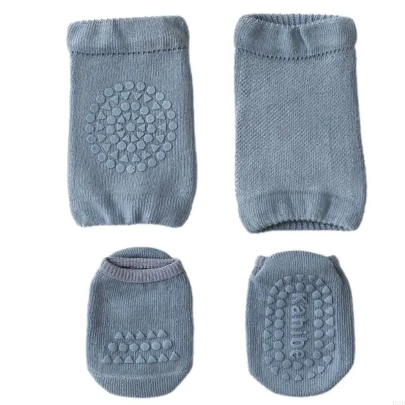 D7YD Protectores rodilla gruesos con calcetines no lisos para tela algodón transpirable para niños - imagen 5