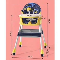 Trona plegable infantil bebé – Altura ajustable multifuncional