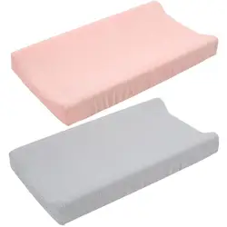 Funda para almohadilla de bebé, tapetes de mesa de tela extraíbles neutros de algodón, suave y transpirable, funda para cambiador de bebé, sábanas para cuna, 2 uds.