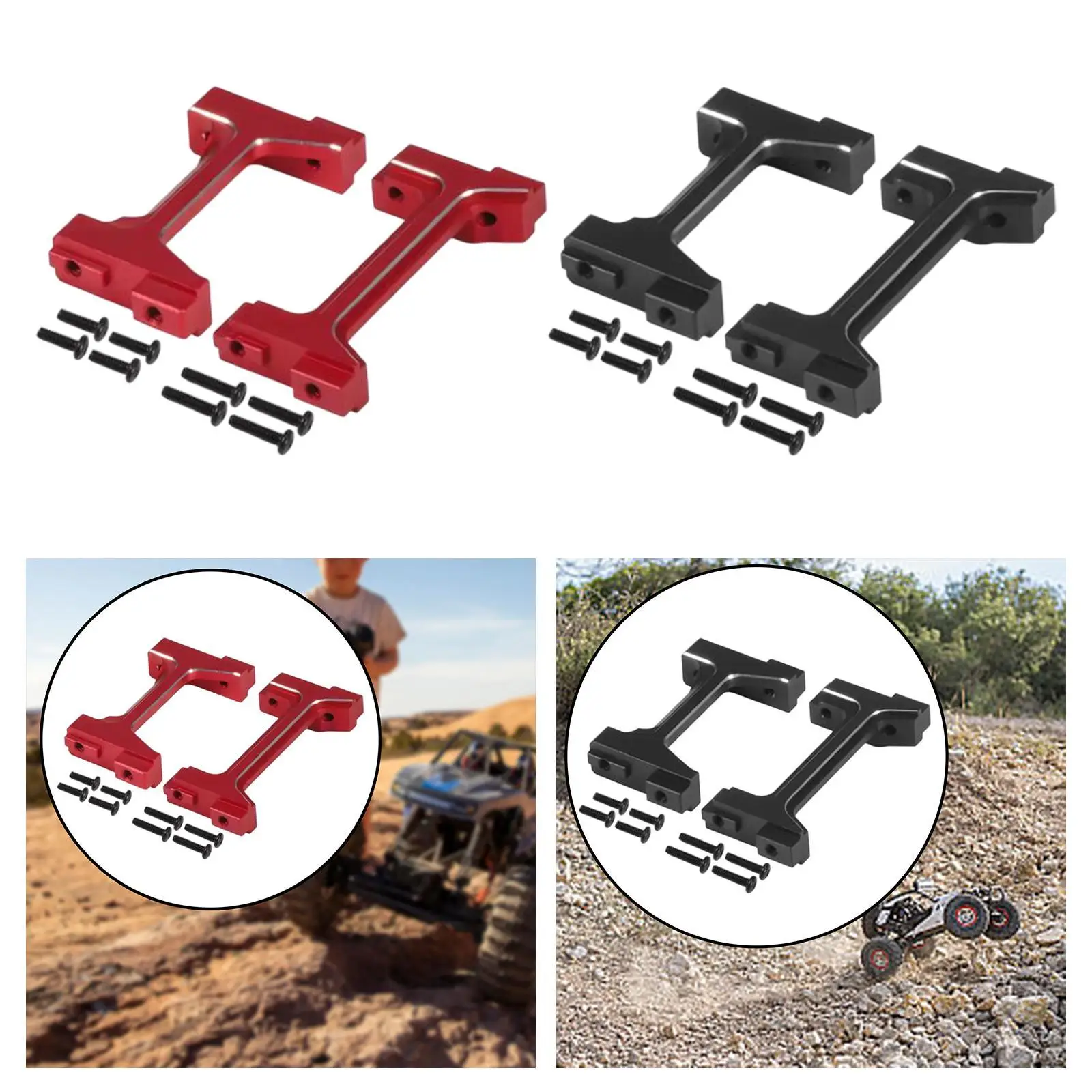 Front Rear Bumper Mount Spare Parts DIY Accessories Aluminum Alloy Replacement for TRX4M 1/18 Hobby Car Truck Model Car Vehicles