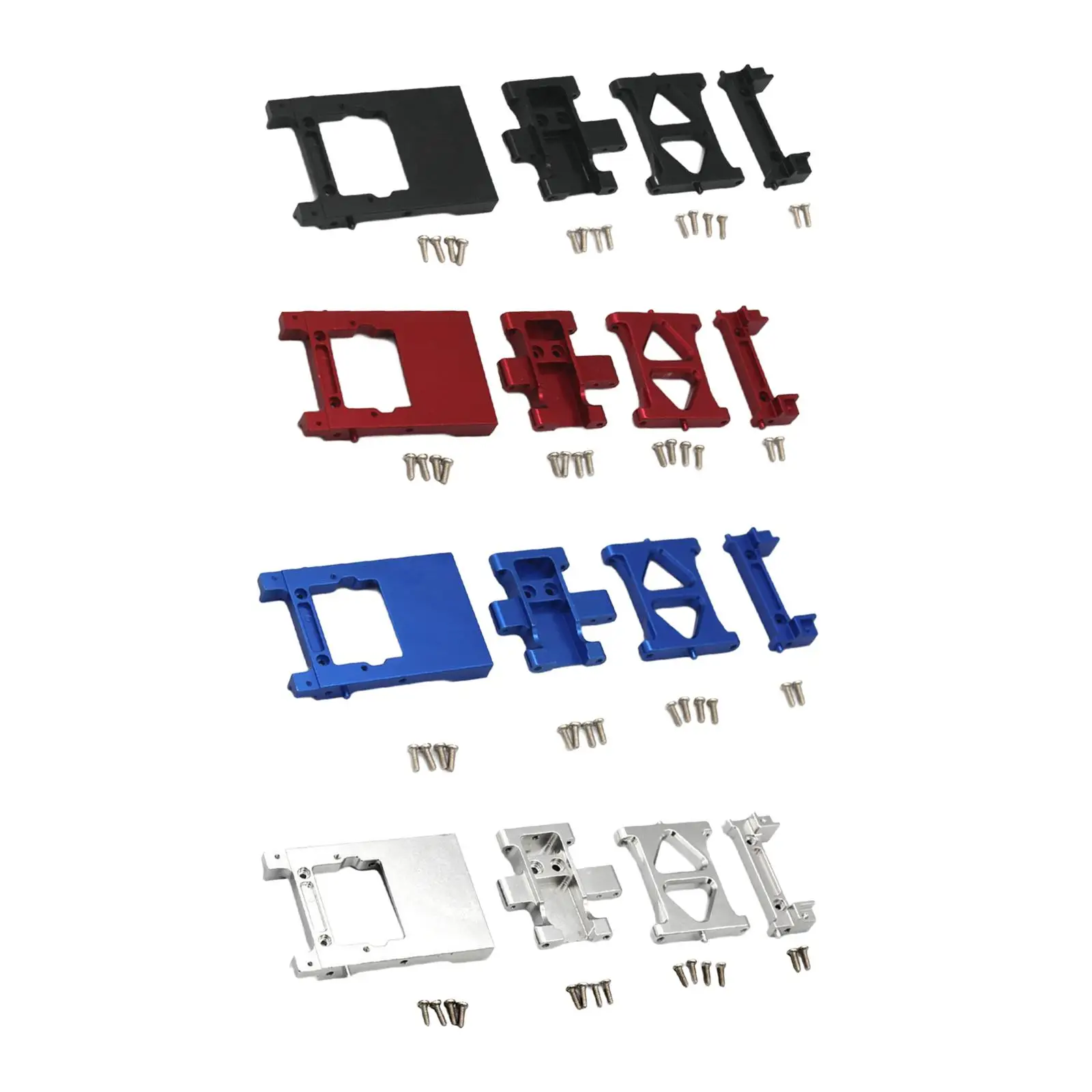 4Pcs Transmission Skid Plate Upgrade Parts Servo Mount Set Gearbox Mount Gearbox Base for FMS Crawler Trucks 1/18 Modification