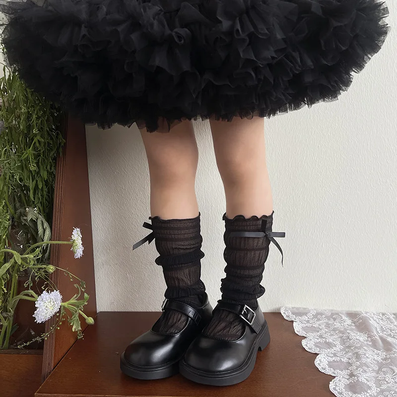 Calcetines escolares con lazo de algodón suave para verano - imagen 2