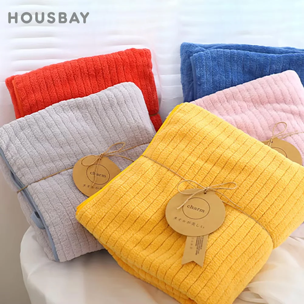 Toalla de baño para bebé, albornoz absorbente de lana Coral, manta suave de rayas verticales simples, Toalla de ducha de baño para niños, triangulación de envíos