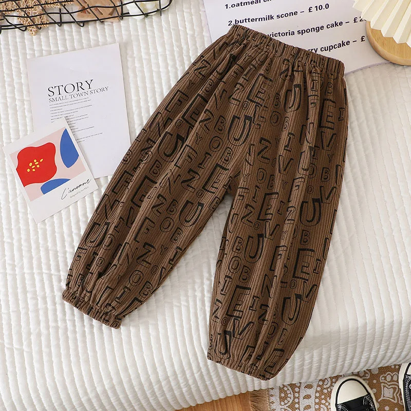 Pantalones verano niño holgados con rejilla transpirable y rayas - imagen 5