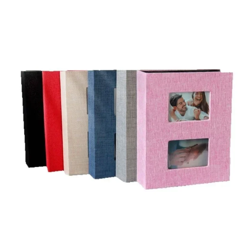 Álbum de fotos bebé personalizado forrado en tela con inserciones