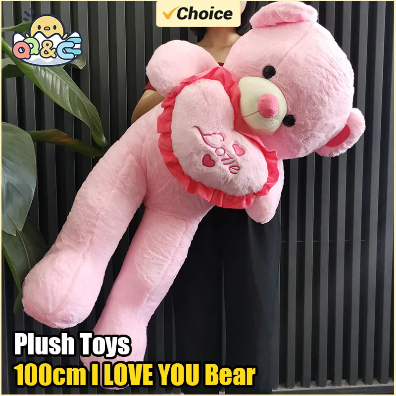 100cm grande te amo oso de peluche de juguete encantador enorme oso de peluche suave muñeca amante oso niños juguete regalo de San Valentín para novia