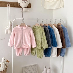Conjunto bebé felpa abrigo cálido otoño invierno