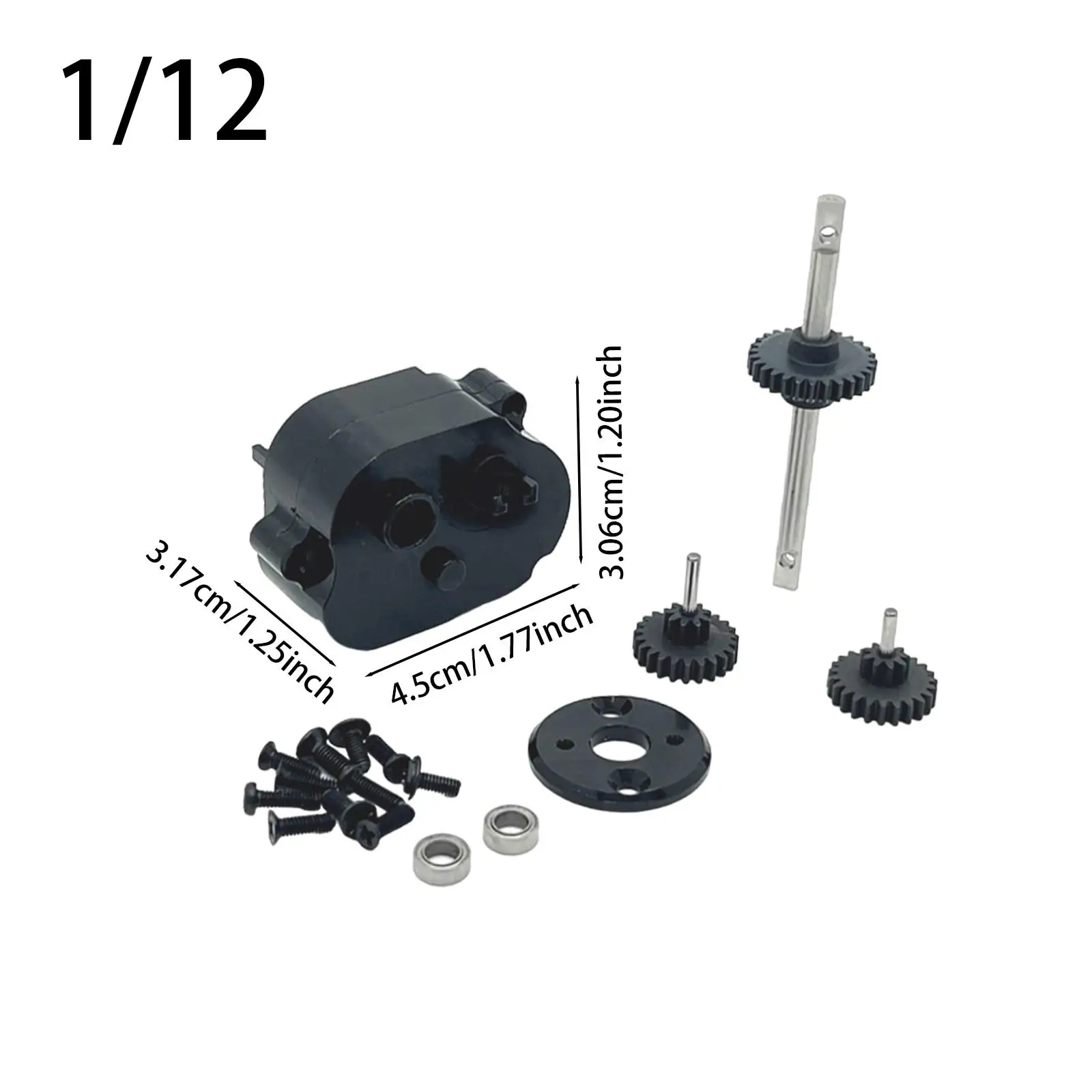 1:12 RC Car Medium Wave Box Assembly Upgrade Accessories Center Gearbox RC Model Vehicle Parts for MN78 LC79 MN98 MN168 Buggies