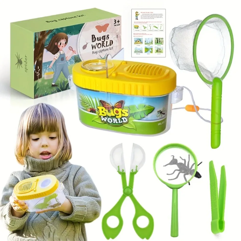 Kit de explorador para niños, acampada aventura al aire libre y atrapasueños, juguetes educativos exploración natural, regalo niñas