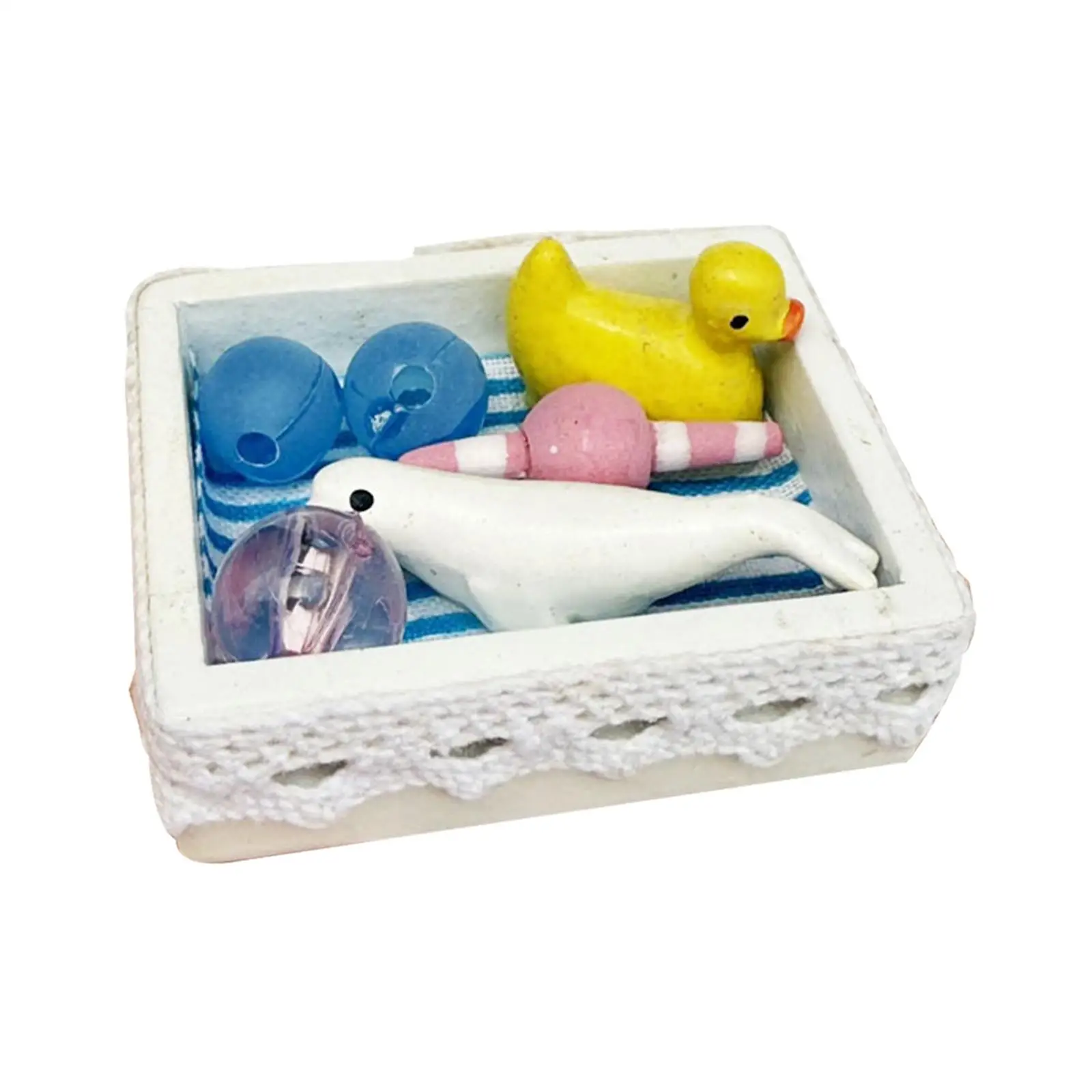Dollhouse Miniature Storage Box 1:12 Scale for Photo Props Bathroom Decor