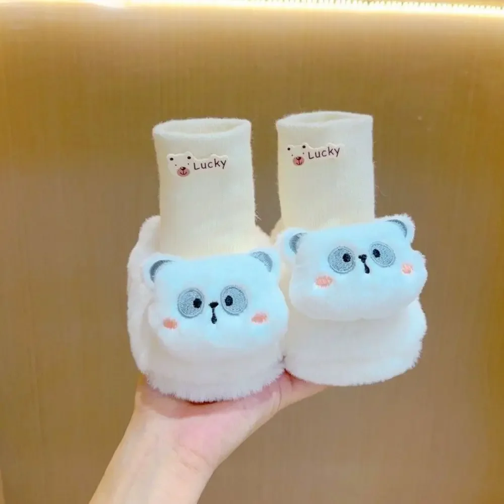 Calcetines cálidos y bonitos para bebé, zapatos suaves para niños pequeños, calcetines antideslizantes de dibujos animados para recién nacidos, calcetines de invierno - imagen 5