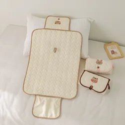 Alfombrilla impermeable cambiador bebé algodón suave portátil