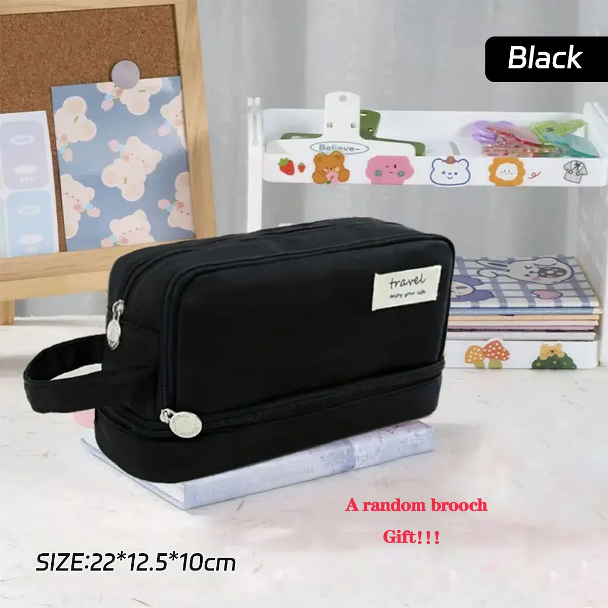 Black-a brooch